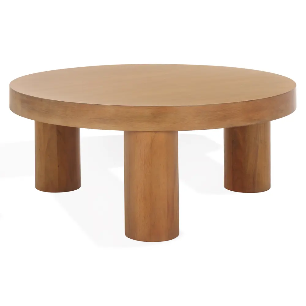 Bary Round 3 Leg Wood Coffee Table