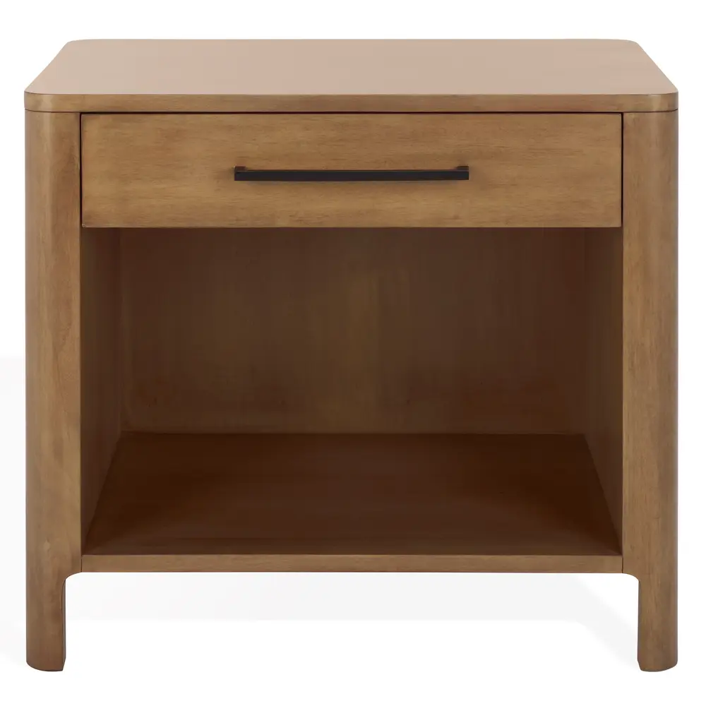 Abbiava 1 Drawer Wood Nightstand