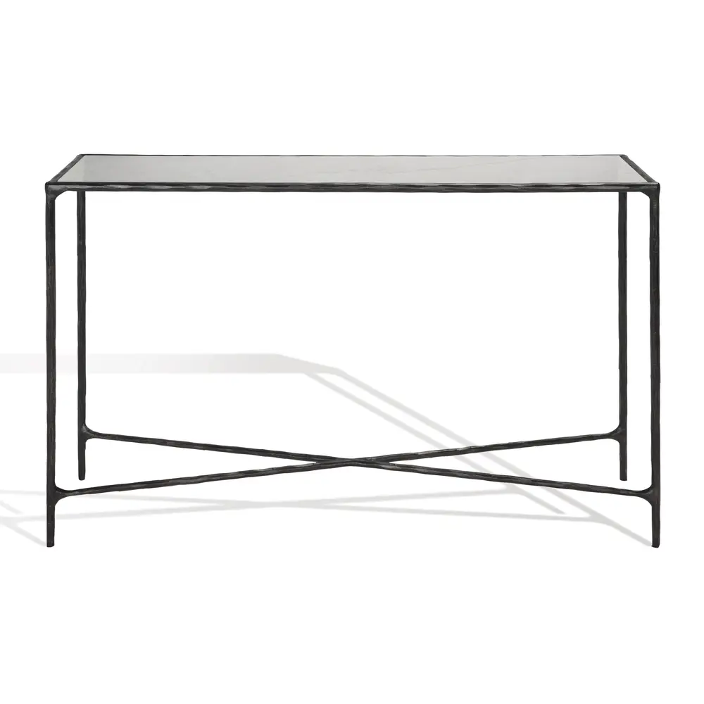 Jessa Forged Metal Rectangle Console Table