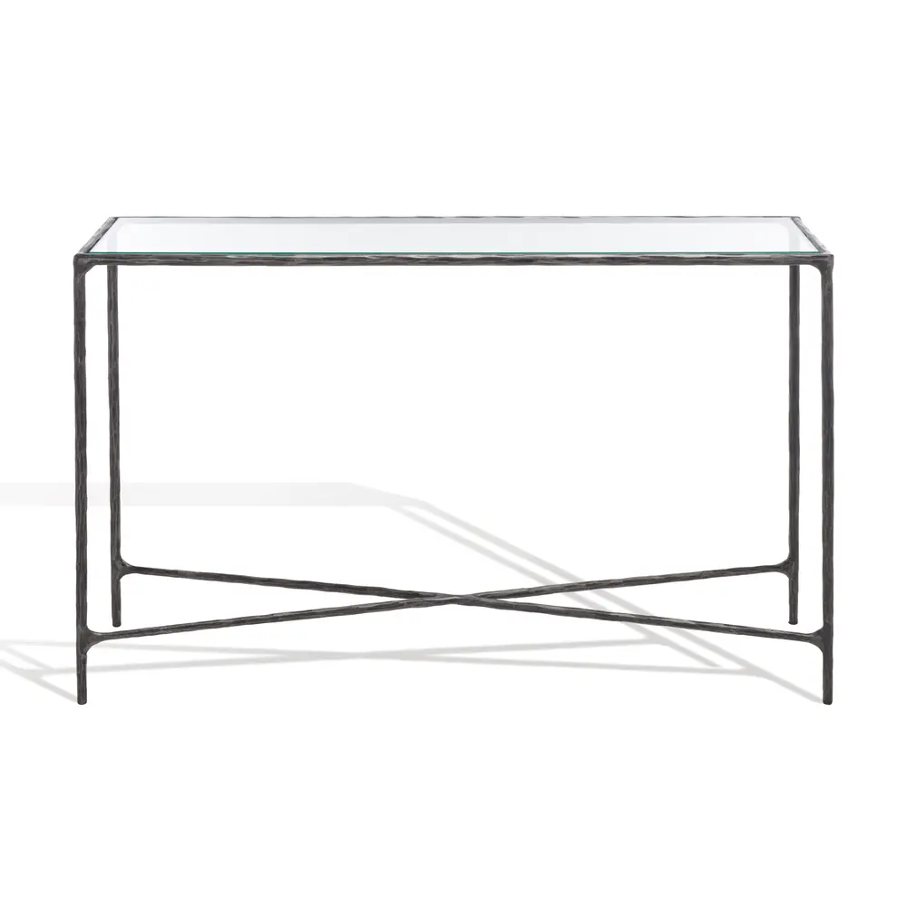 Jessa Forged Metal Rectangle Console Table