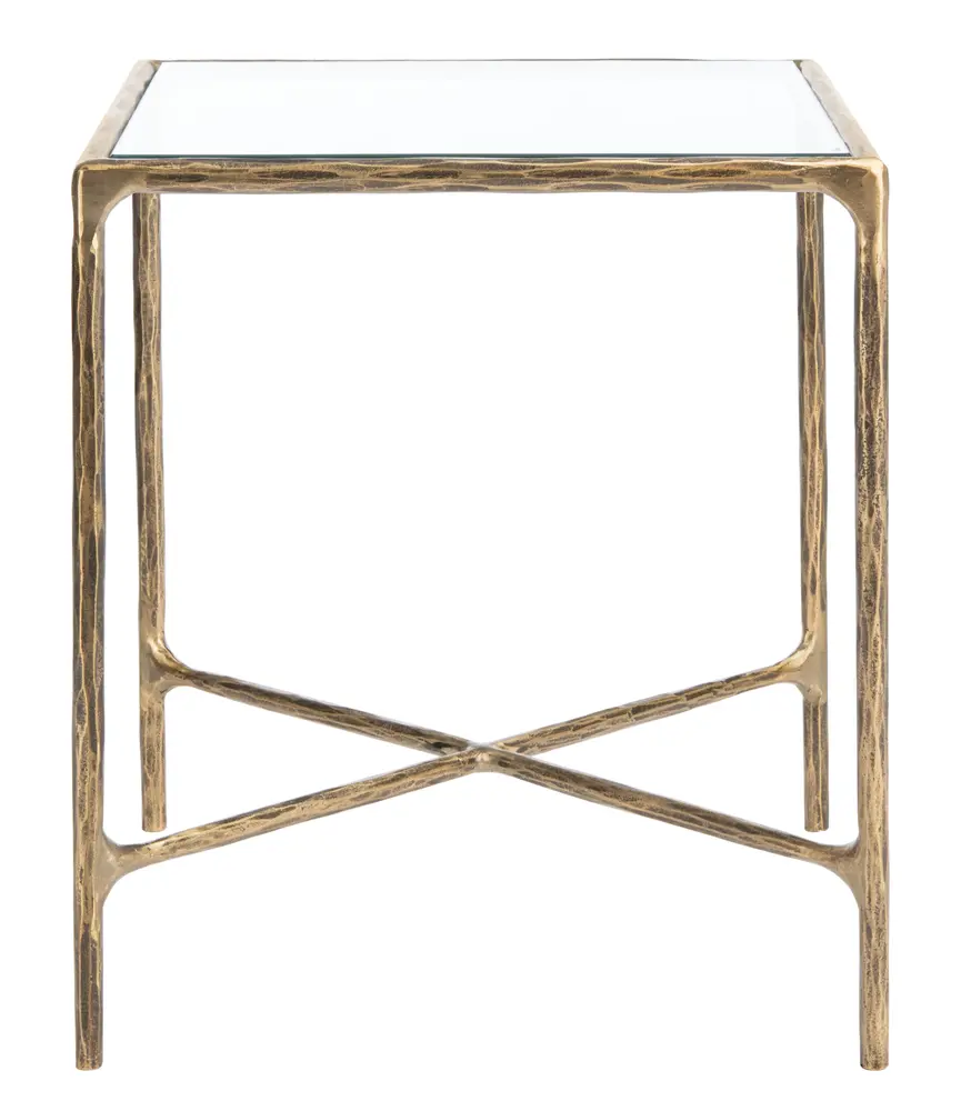 Jessa Forged Metal Square End Table