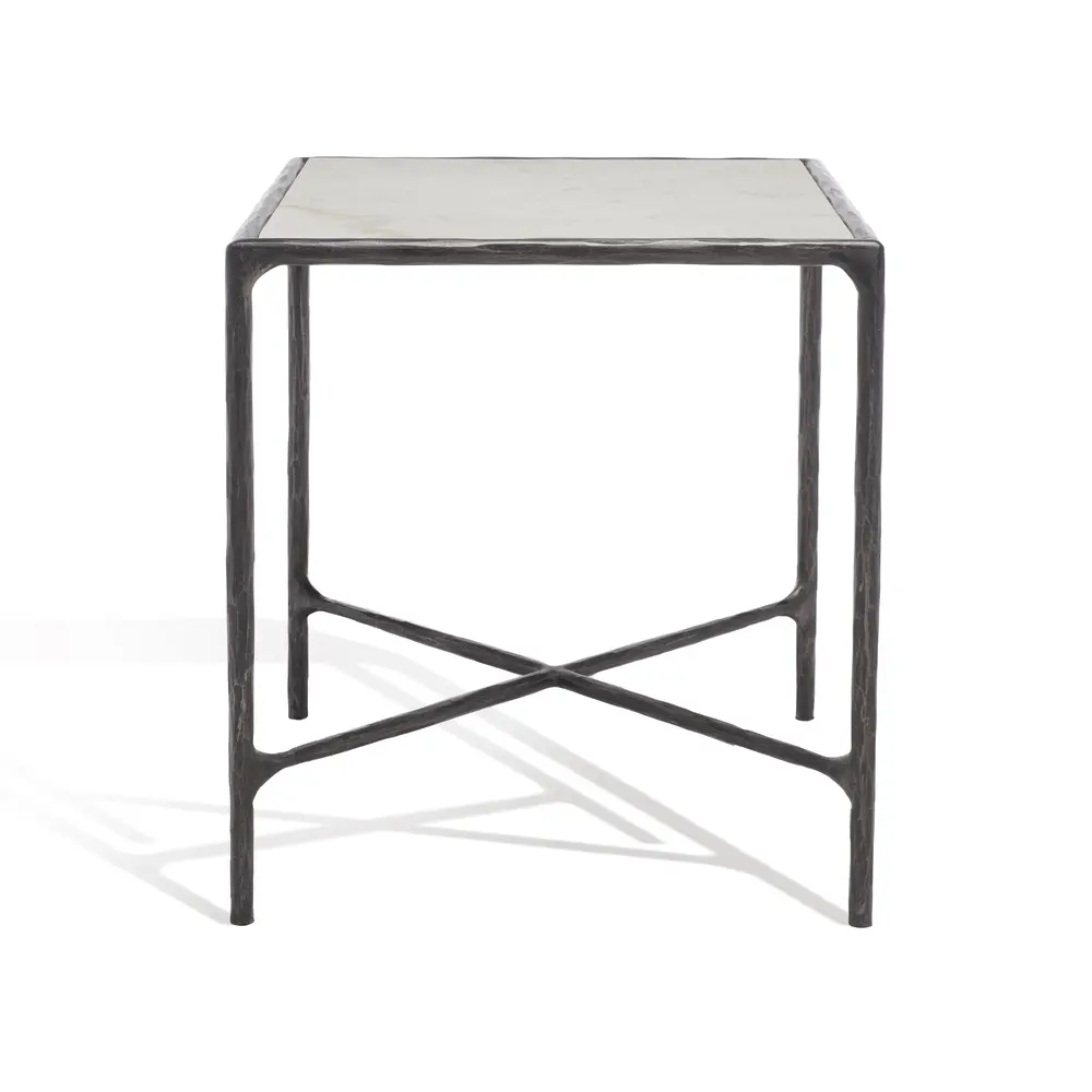 Jessa Forged Metal Square End Table