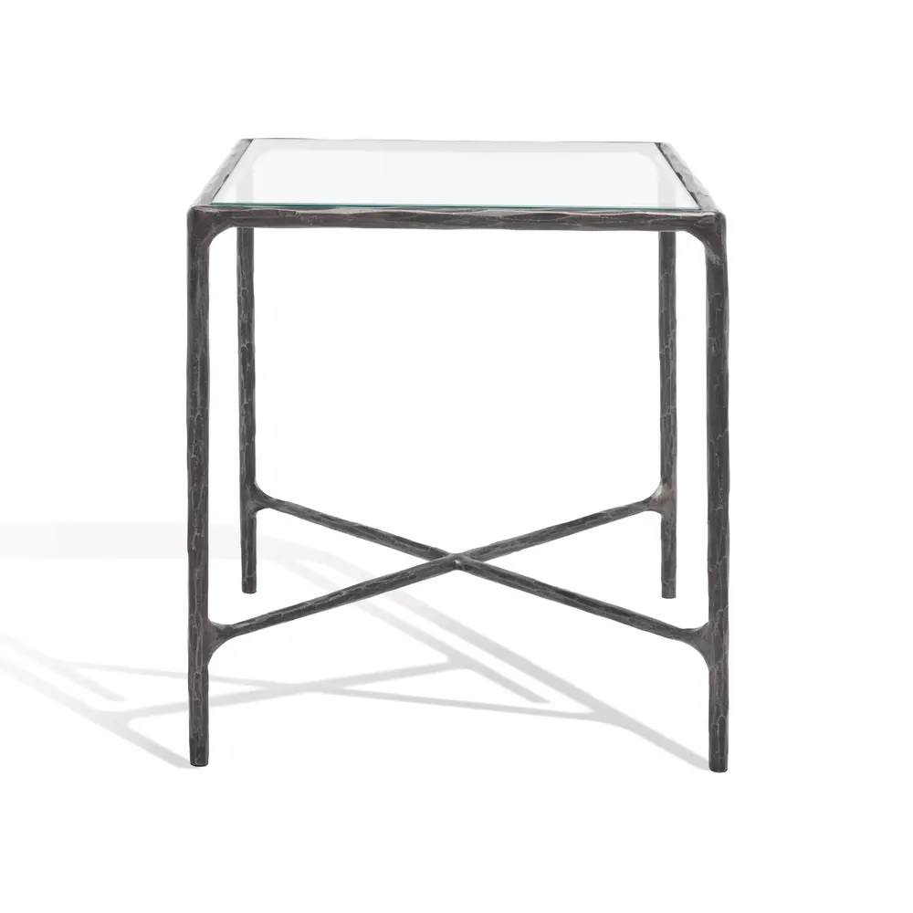 Jessa Forged Metal Square End Table