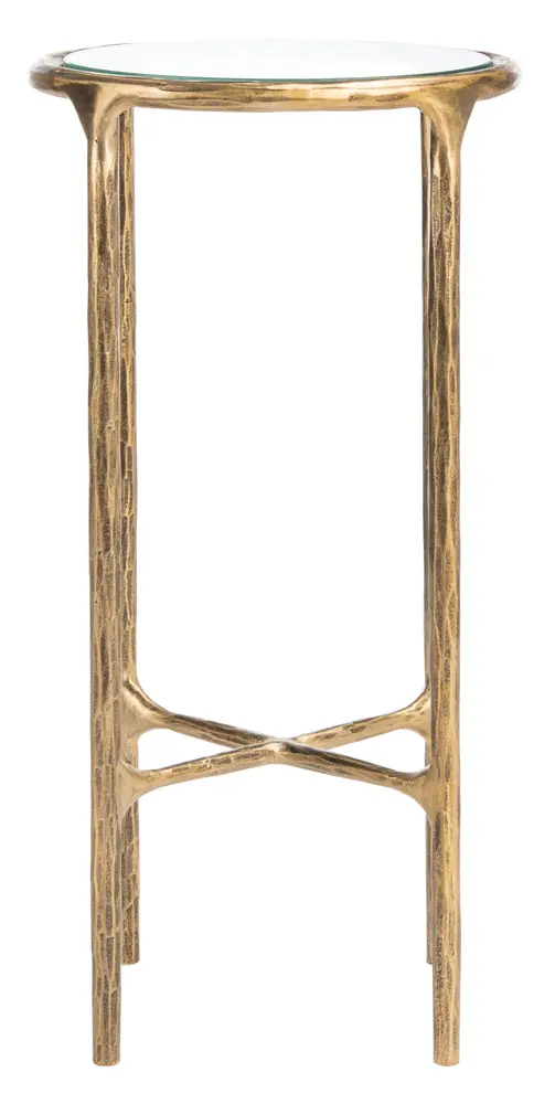 Jessa Forged Metal Tall Round End Table