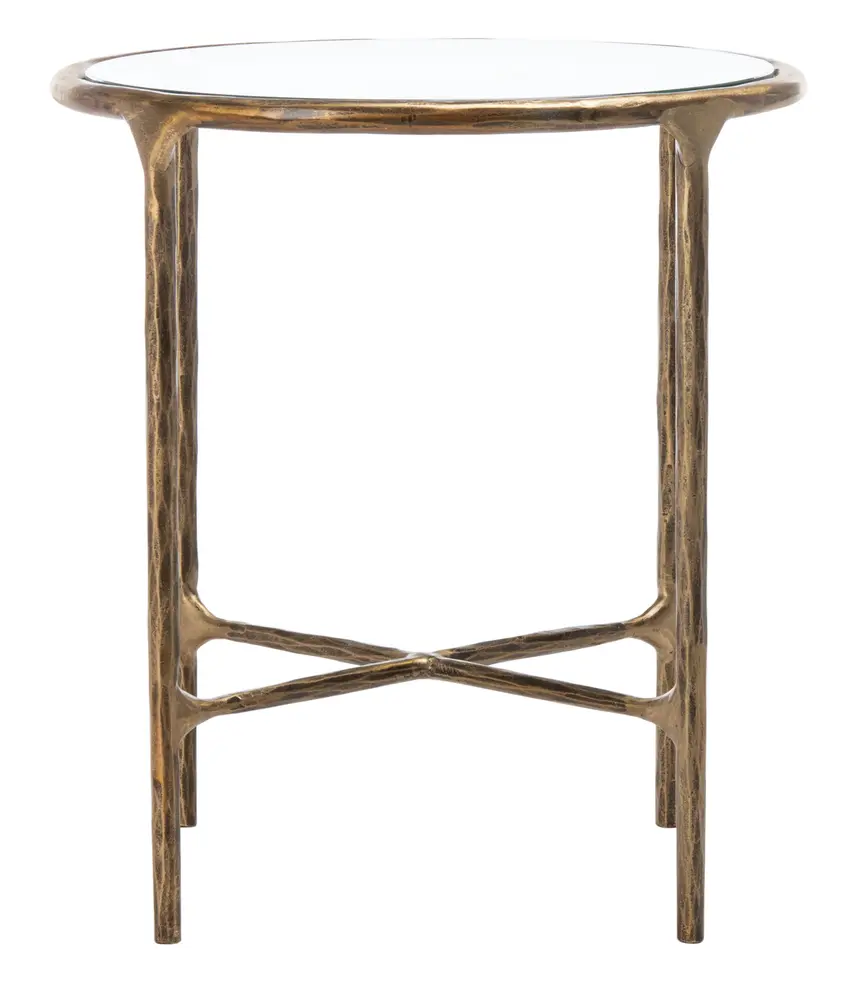 Jessa Forged Metal Round End Table
