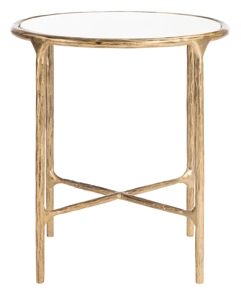 Jessa Forged Metal Round End Table