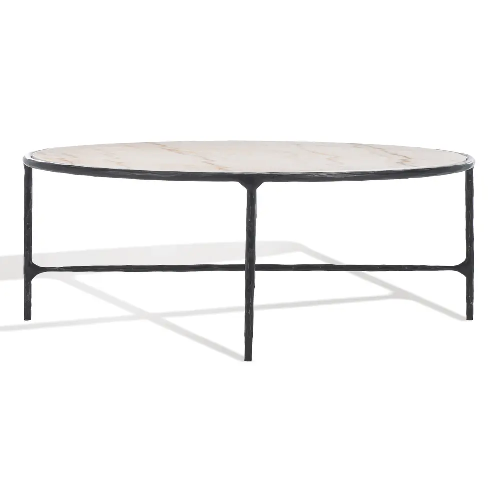 Jessa Oval Metal Coffee Table
