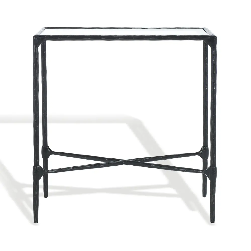 Isabellina Metal And Glass Accent Table