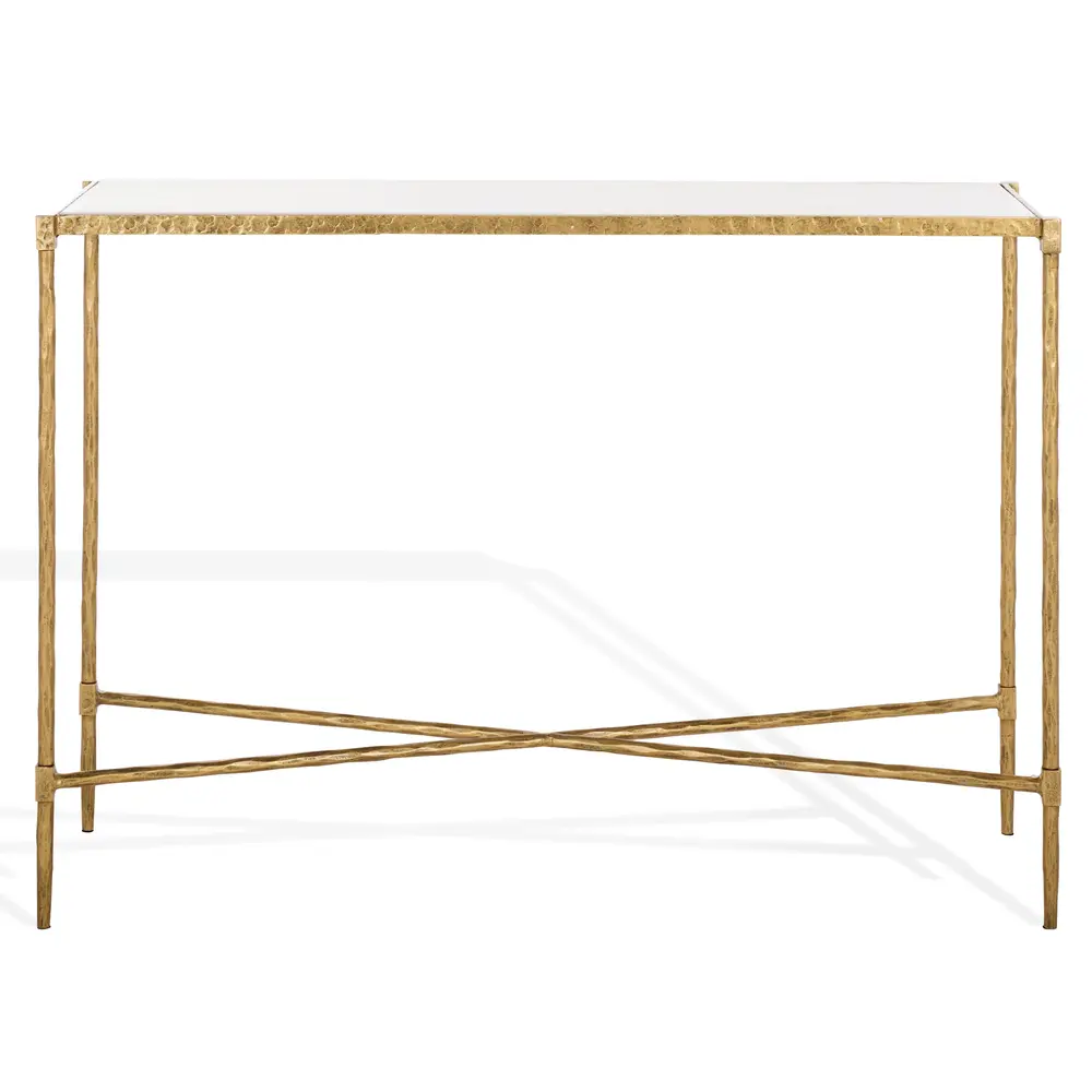 Isabellina Metal And Marble Console Table