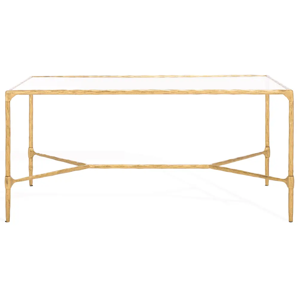 Isabellina Metal And Glass Coffee Table