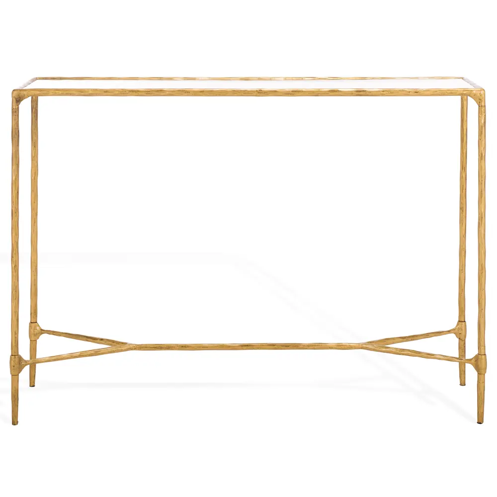 Isabellina Metal And Glass Console Table