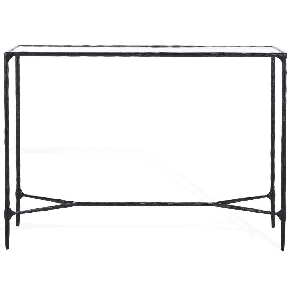 Isabellina Metal And Glass Console Table