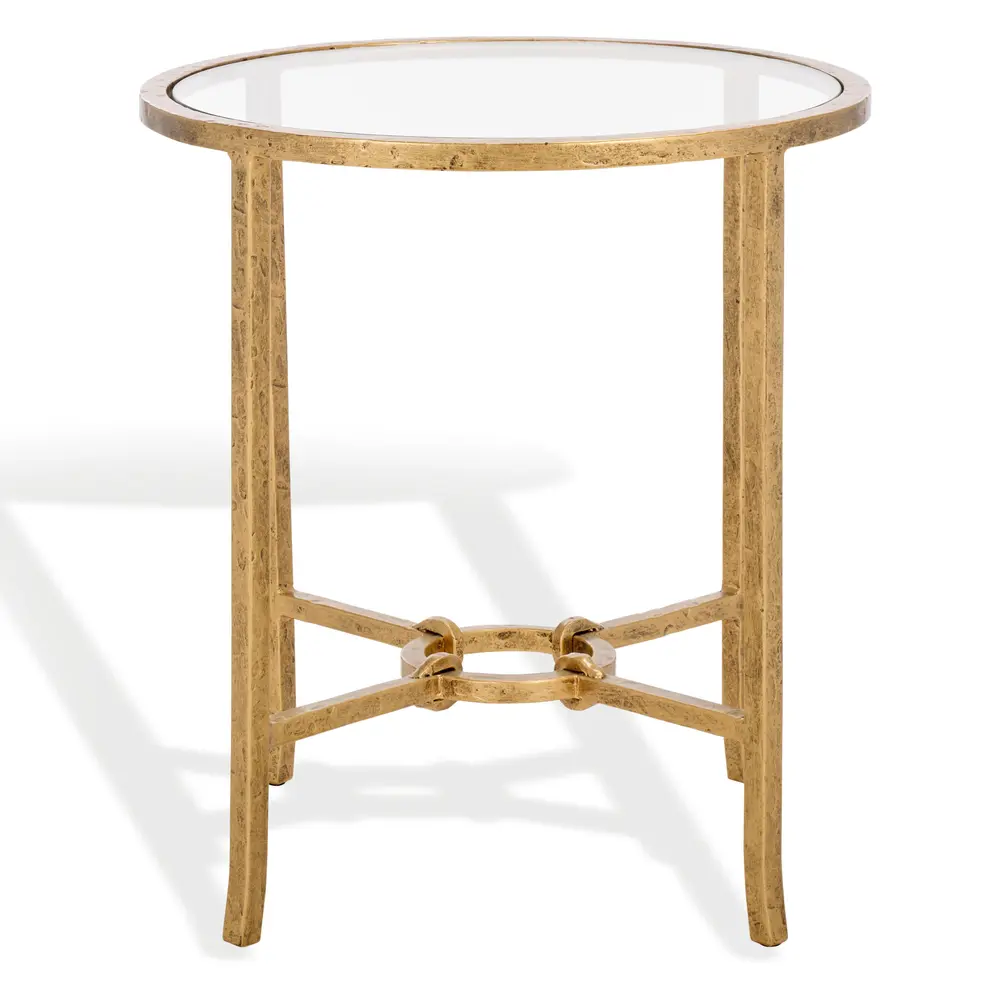 Tauri Forged Metal Round Accent Table