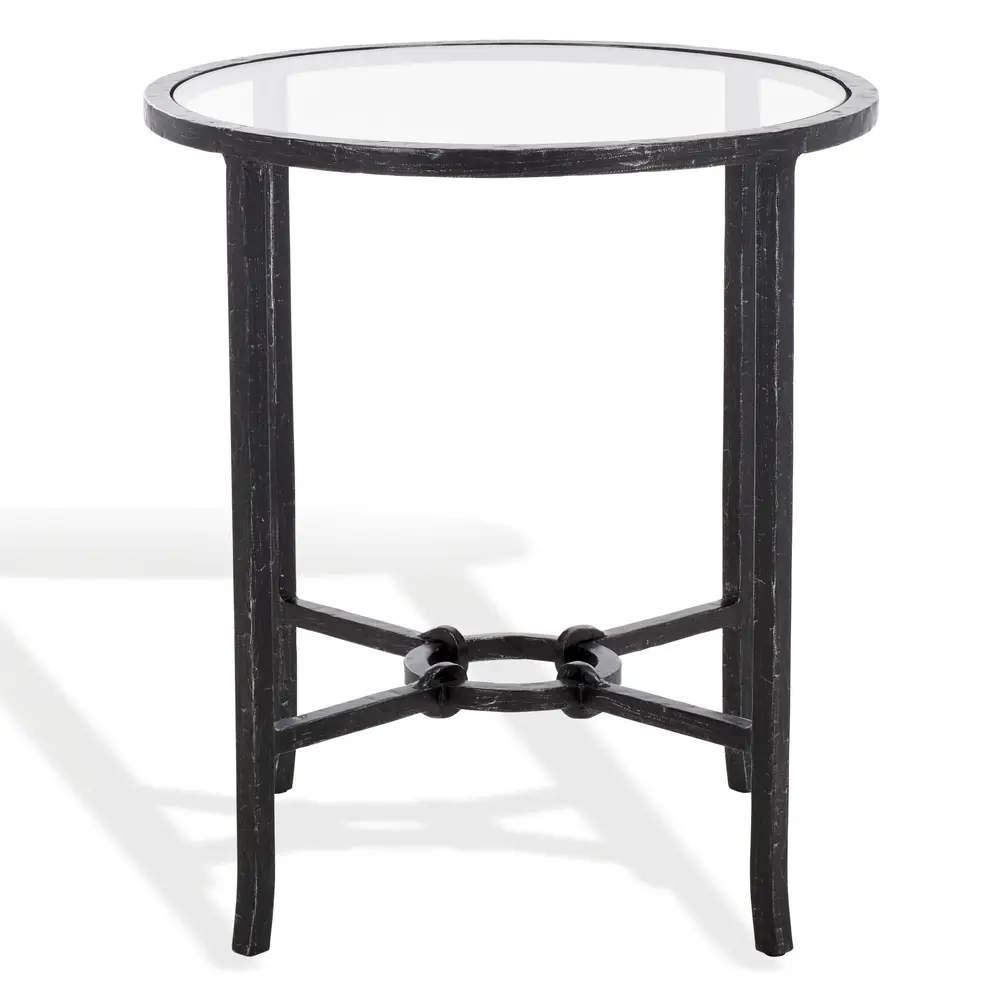 Tauri Forged Metal Round Accent Table