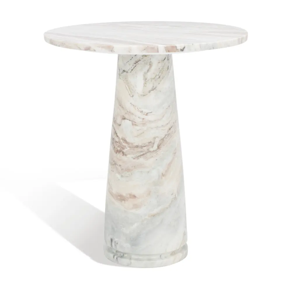 Valentia Tall Round Marble Accent Table