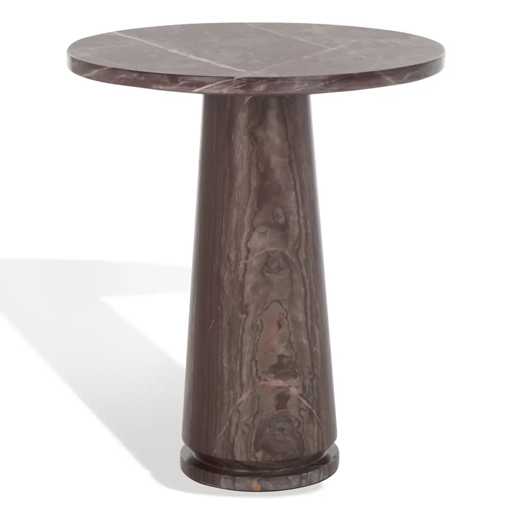 Valentia Tall Round Marble Accent Table