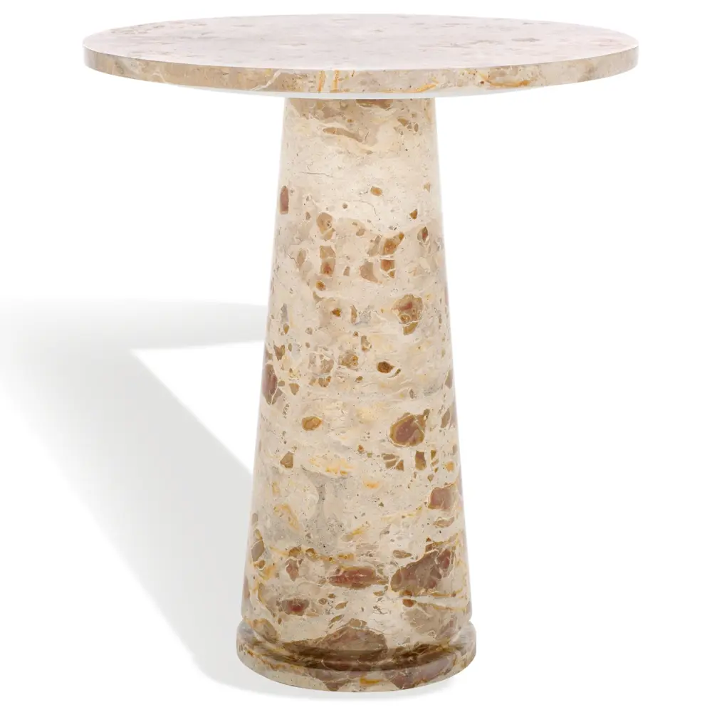 Valentia Tall Round Marble Accent Table