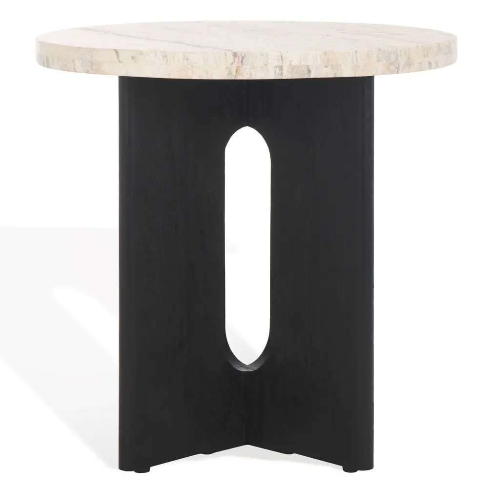 Shayna Travertine Accent Table