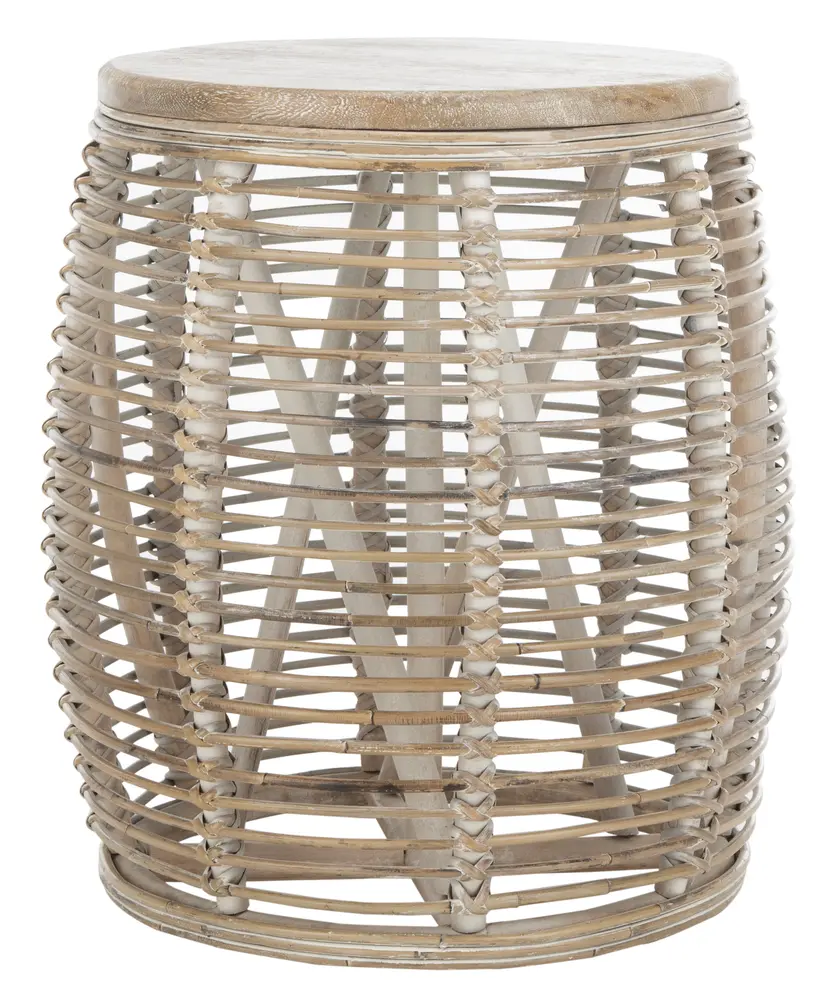 Maui Rattan Drum Stool Table