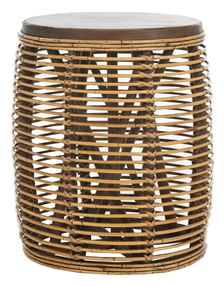 Maui Rattan Drum Stool Table