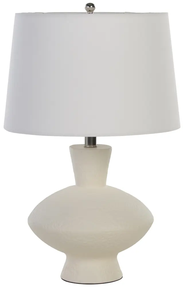 Jola, 23 Inch, White, Ceramic Table Lamp