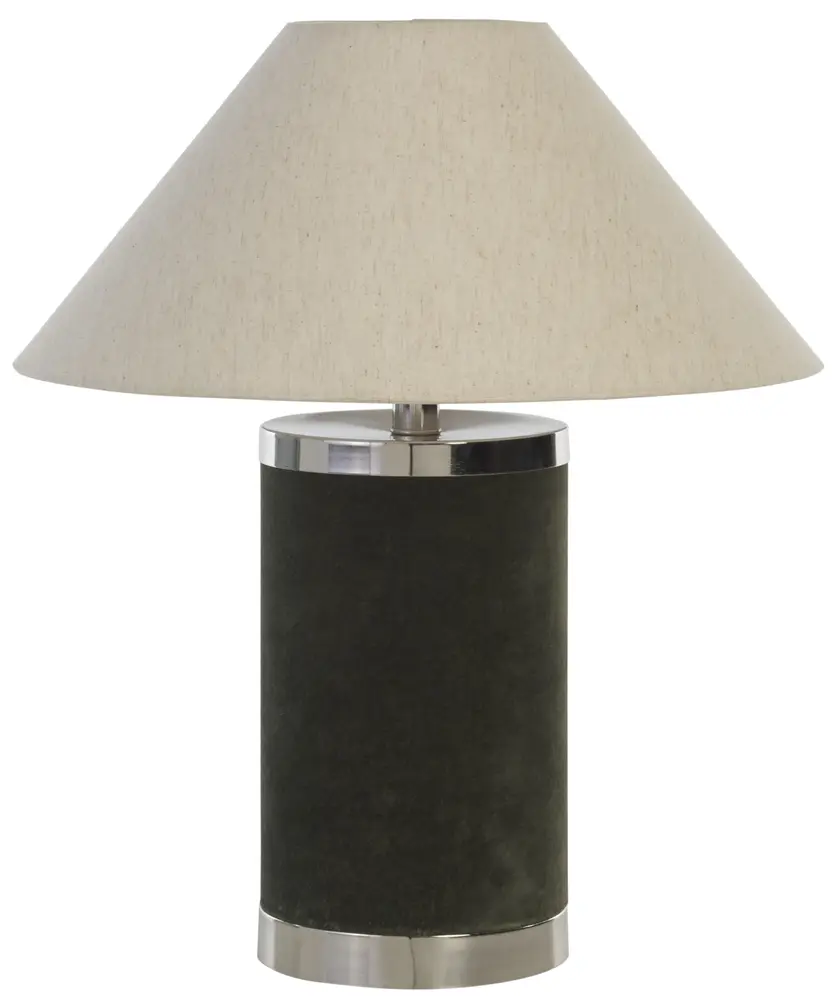 Sola, 19.5 Inch, Olive Green, Velvet Table Lamp