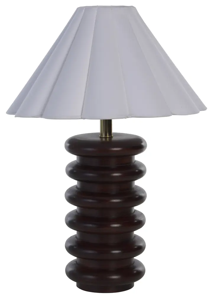 Renata, 23 Inch, Walnut, Wood Table Lamp