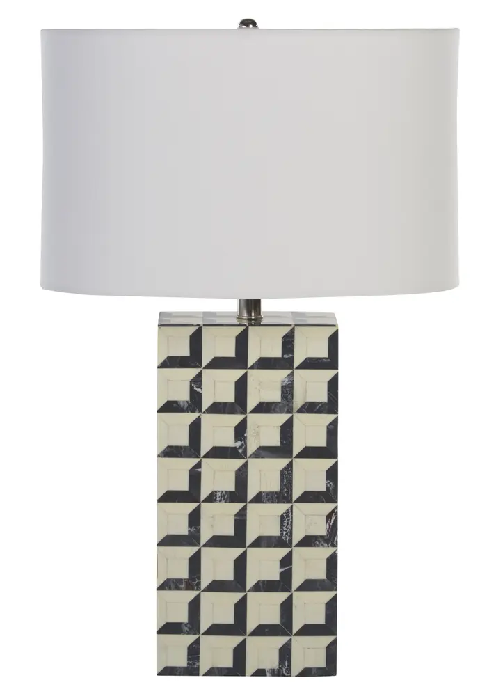 Isle, 26 Inch, White/Blue Resin Table Lamp