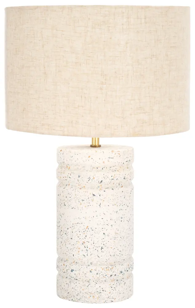 Azalea, 19 Inch, White Terrazzo, Terrazzo/Iron Table Lamp