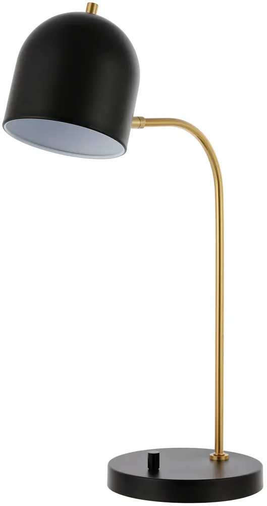 Drina, 23.5 Inch, Black/Gold, Table Lamp W/ Usb Port ?