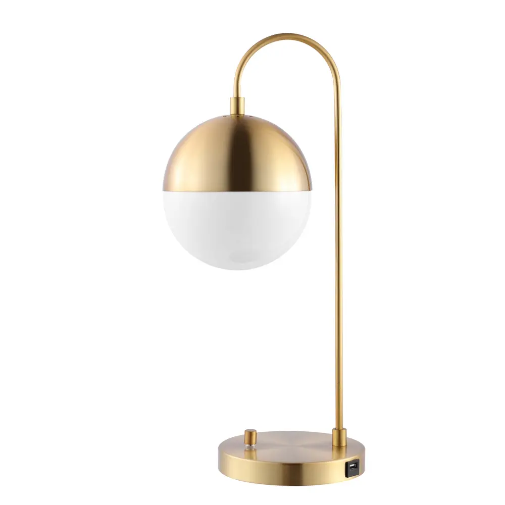 Cappi, 20.5 Inch, Brass, Iron Table Lamp W/ Usb Port ?