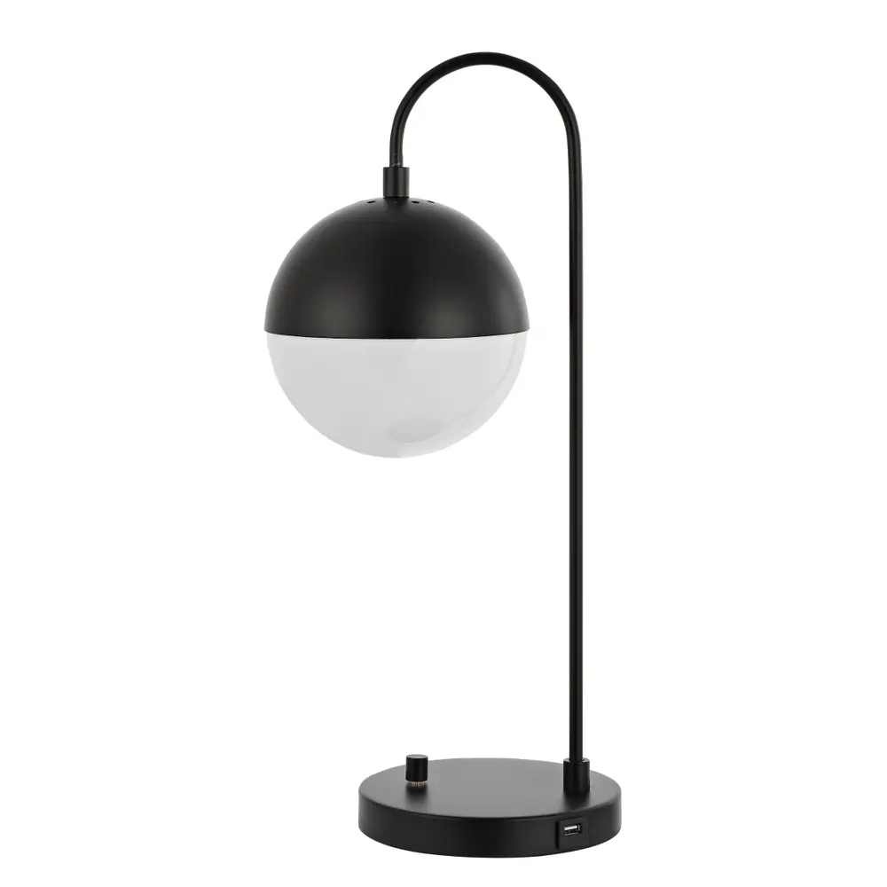 Cappi, 20.5 Inch, Black, Iron Table Lamp W/ Usb Port?