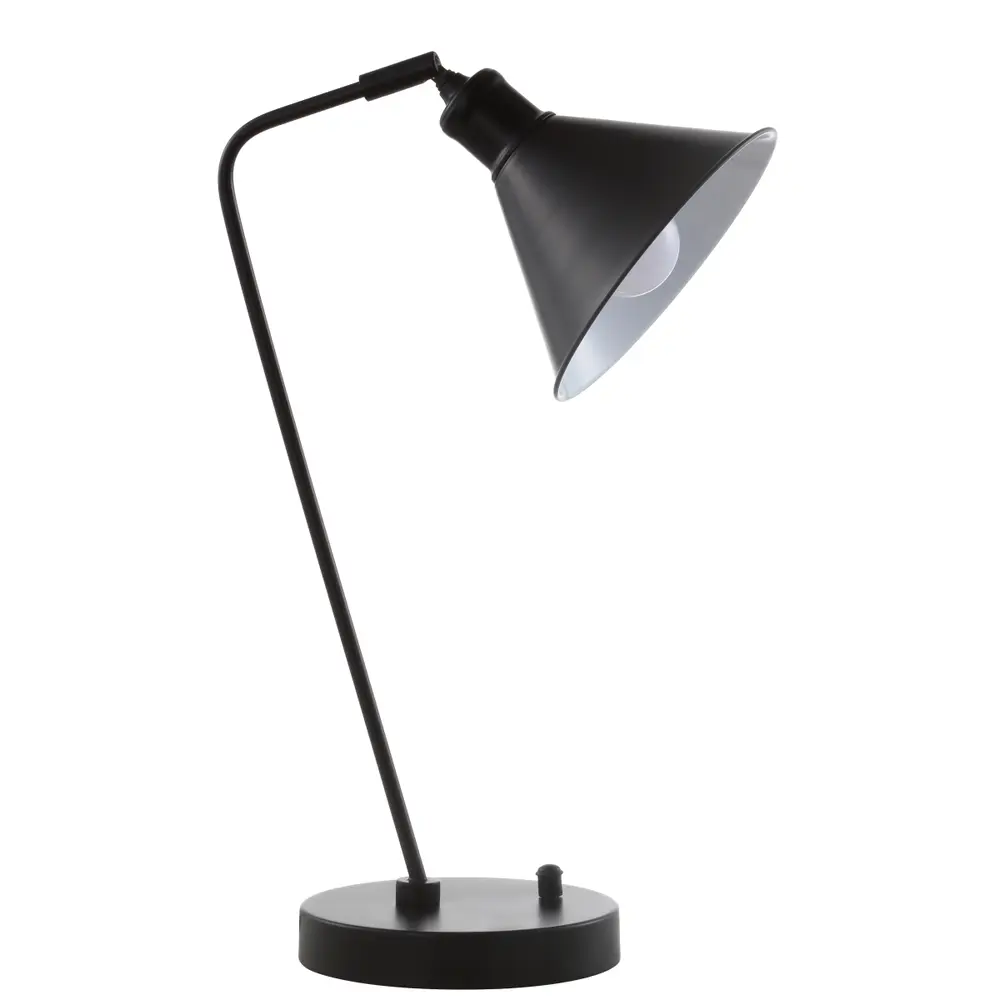Vance, 20 Inch, Black, Iron Table Lamp W/ Usb Port