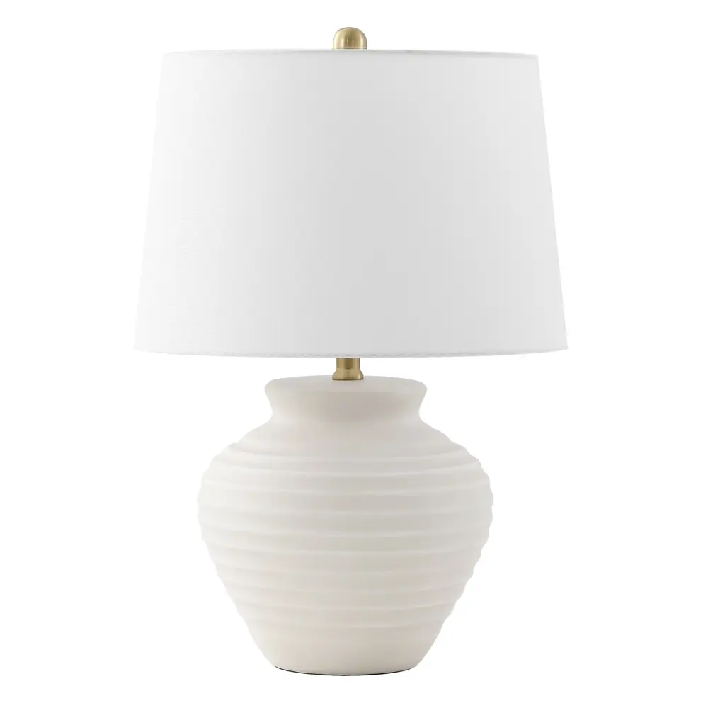 Ledger, 22.5 Inch, Bone, Ceramic Table Lamp
