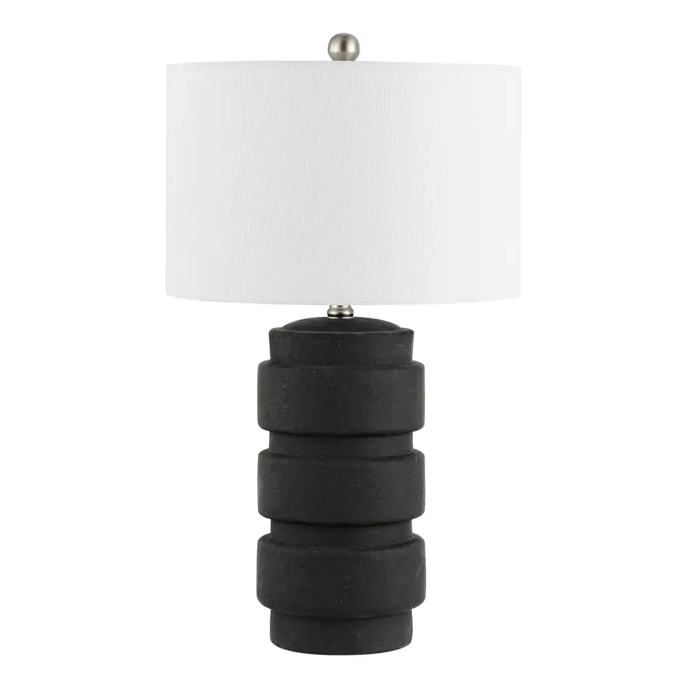 Sero, 24.5 Inch, Black, Ceramic Table Lamp