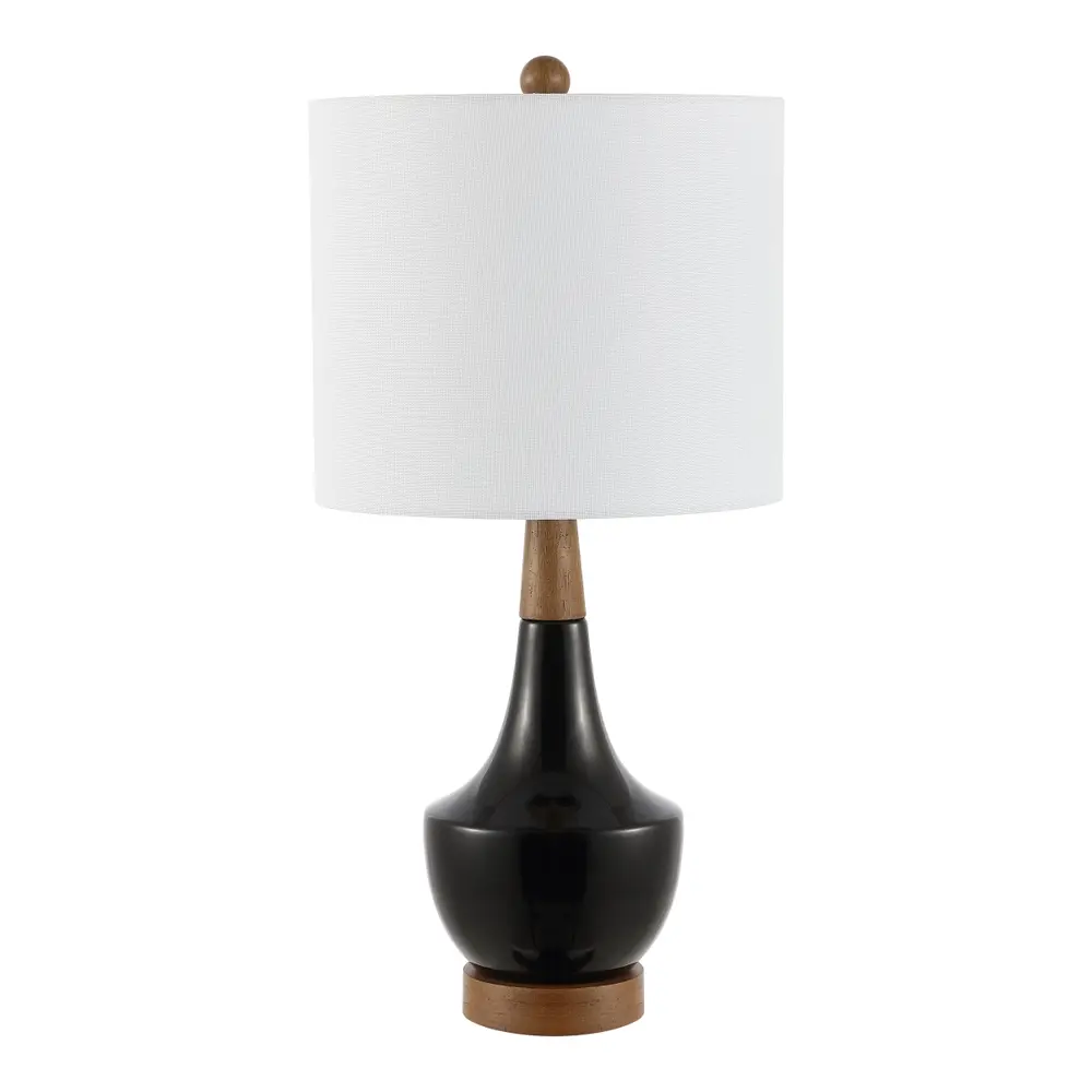 Edalyn, 20.25 Inch, Black/Natural, Ceramic/Resin Table Lamp