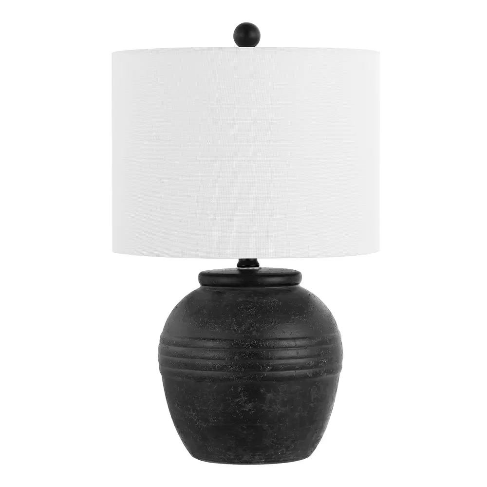 Naturi, 20 Inch, Black, Ceramic Table Lamp