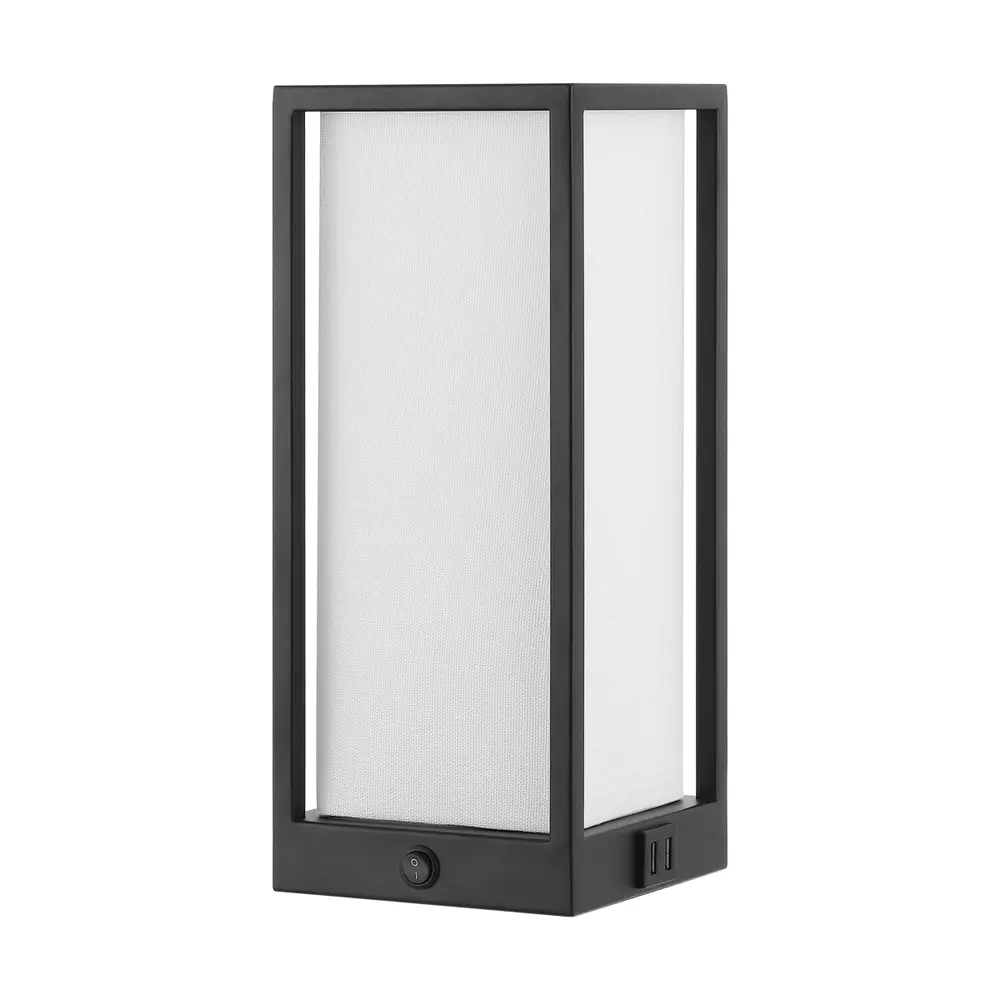 Adel, 12.25 Inch, Black, Iron Table Lamp W/ Usb Port