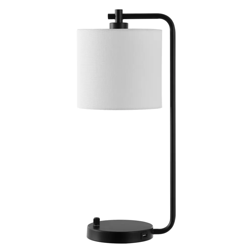 Follett, 20.25 Inch, Black, Iron Table Lamp W/ Usb Port