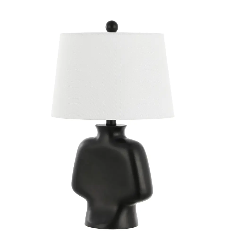 Johari, 20.25 Inch, Black, Resin Table Lamp