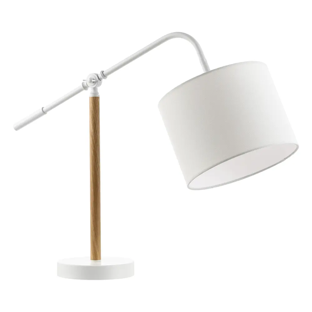 Loryn, 23.5 Inch, White/Natural, Iron Table Lamp