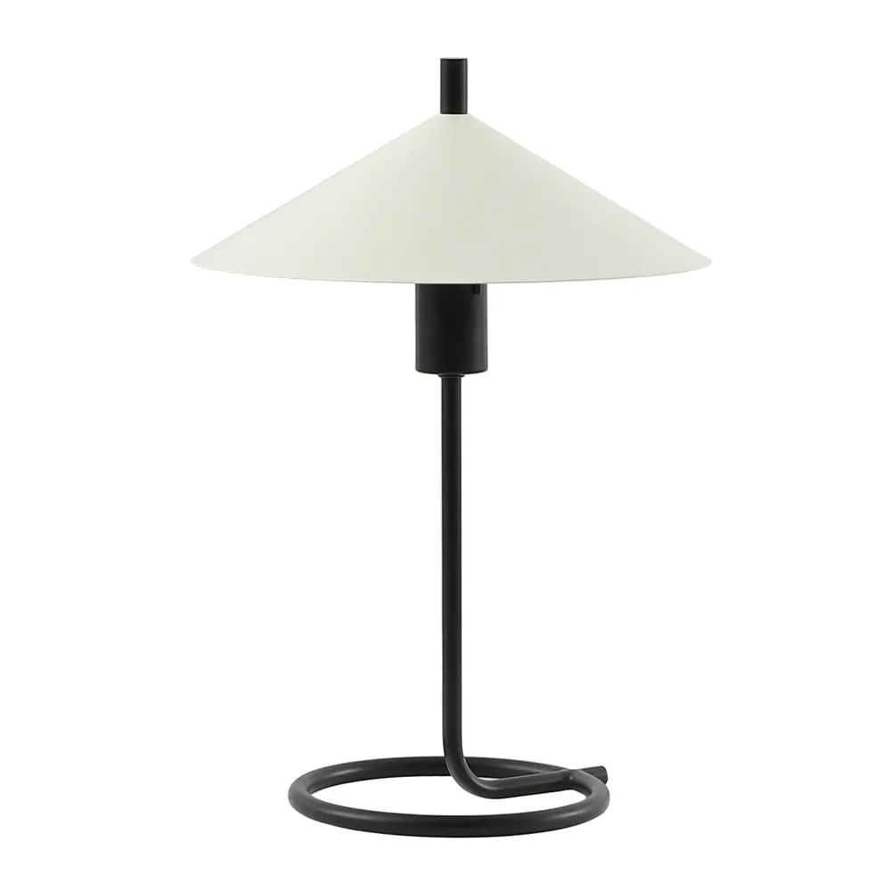 Khlo, 17 Inch, Cream/Black, Metal Table Lamp