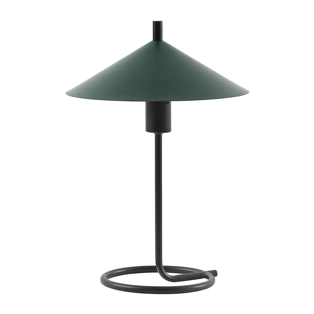 Khlo, 17 Inch, Green/Black, Metal Table Lamp
