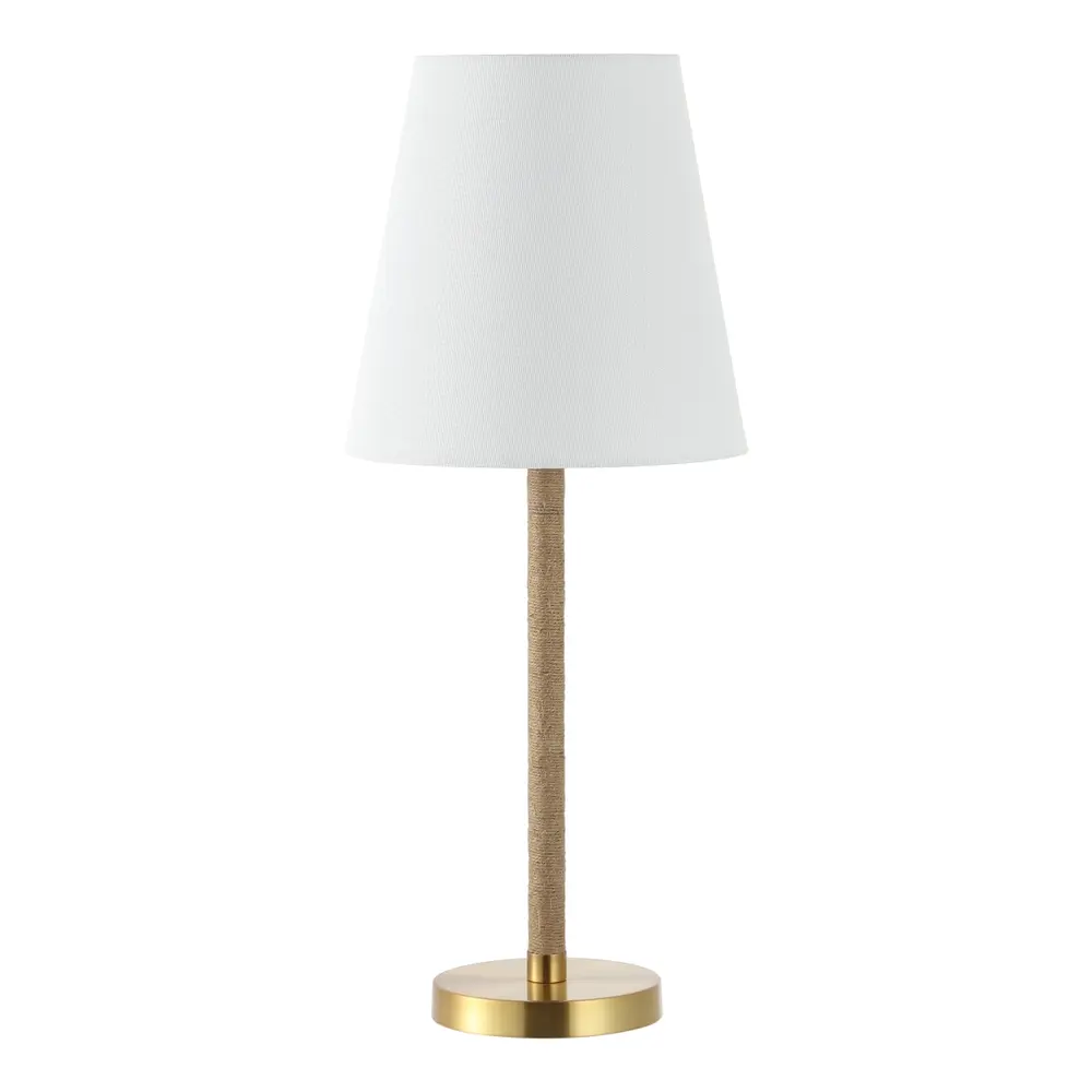 Andi, 26 Inch, Brass/Natural, Rope/Metal Table Lamp