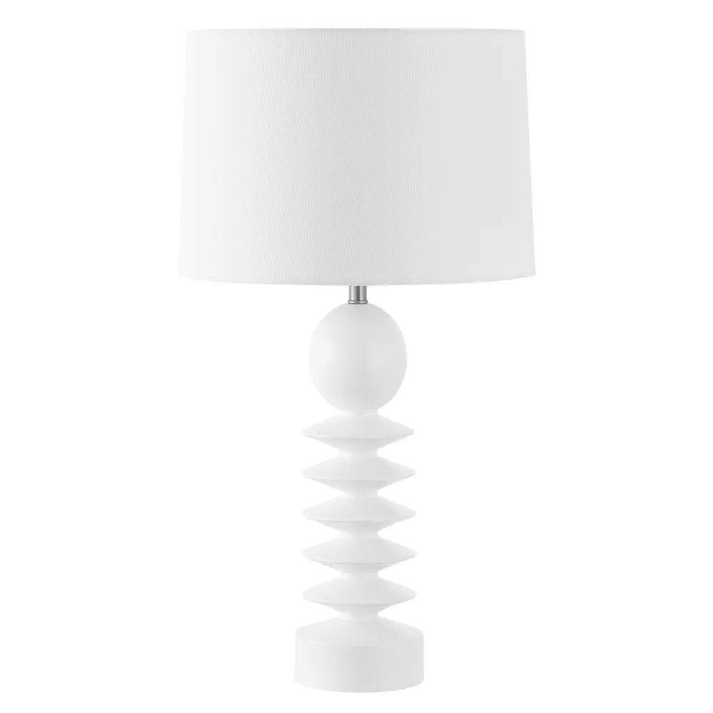 Loza, 27 Inch, White Washed, Resin Table Lamp