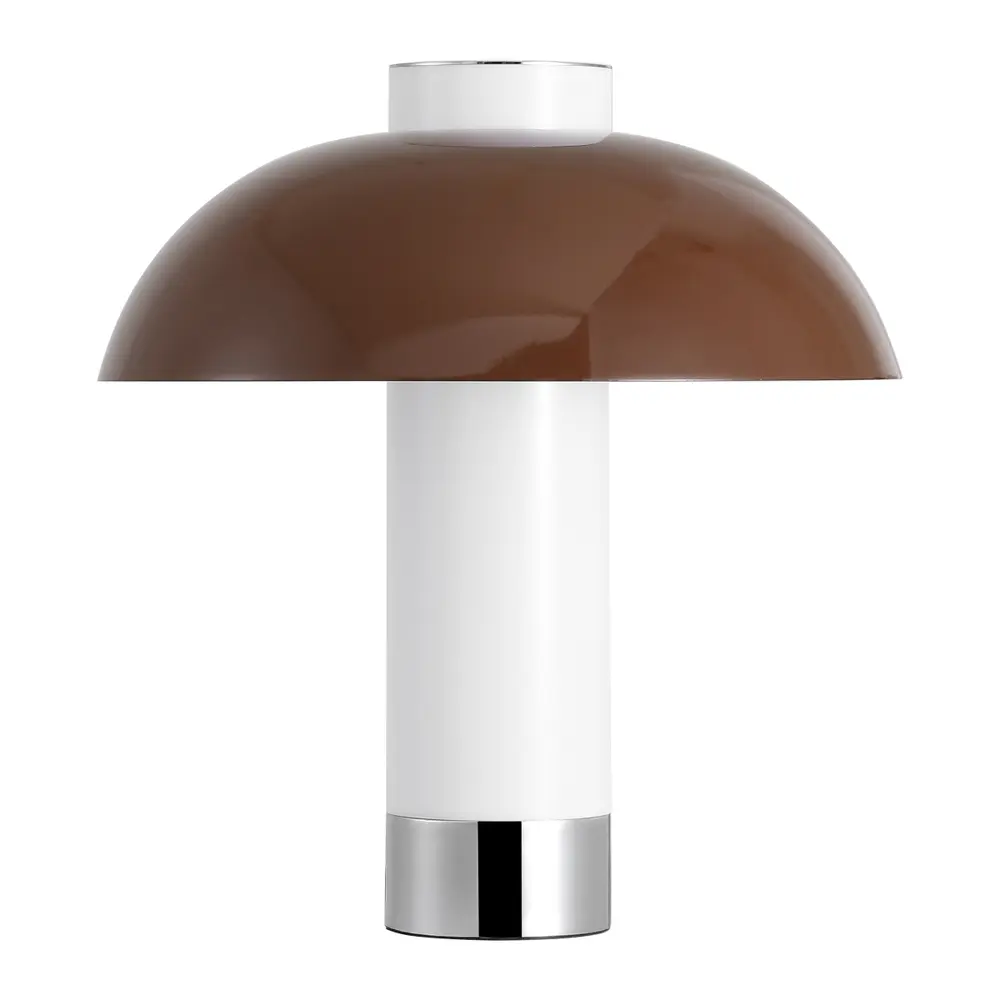 Nora, 15 Inch, Coffee/White, Metal/Acrylic Table Lamp