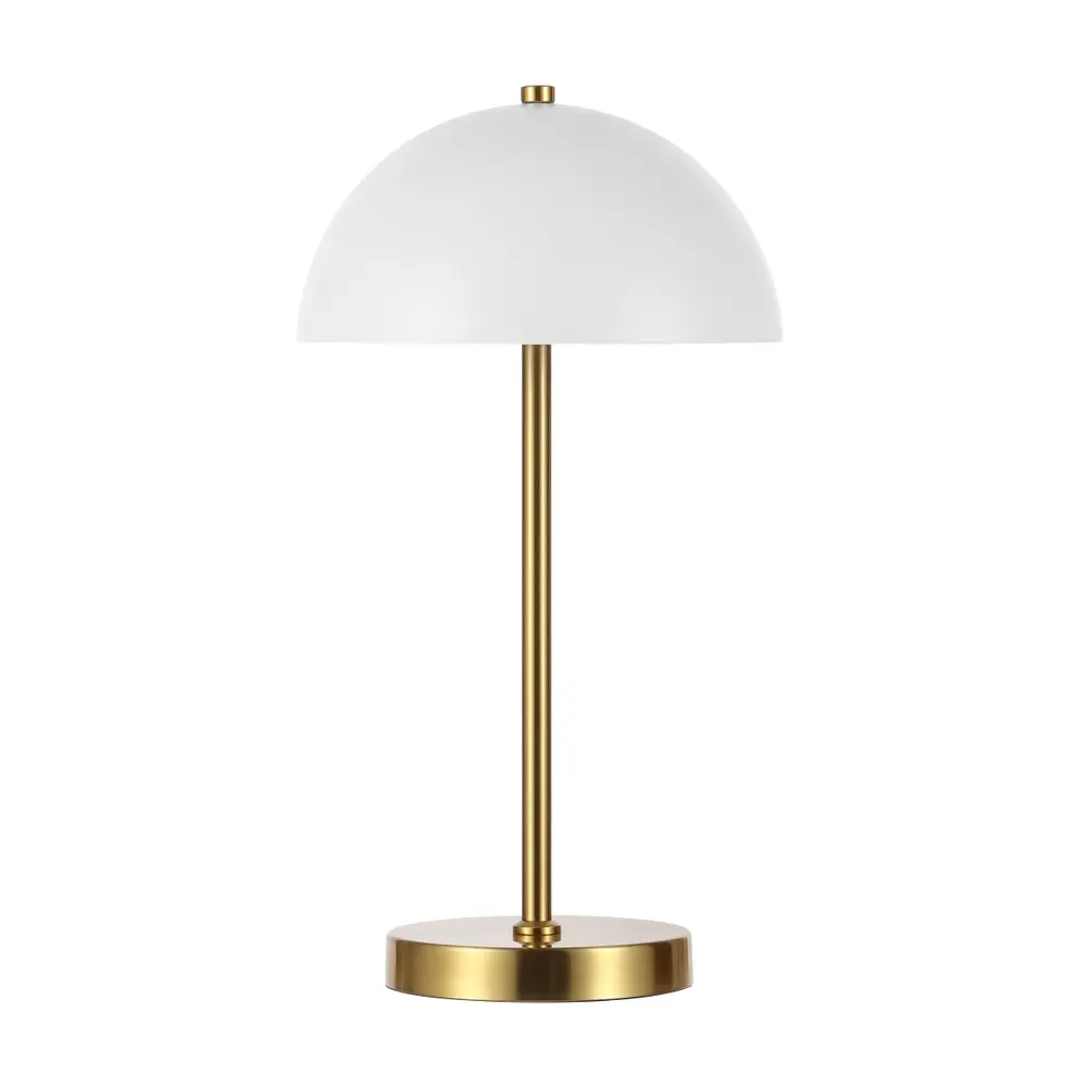 Goldie, 18 Inch, Brass/White, Metal Table Lamp
