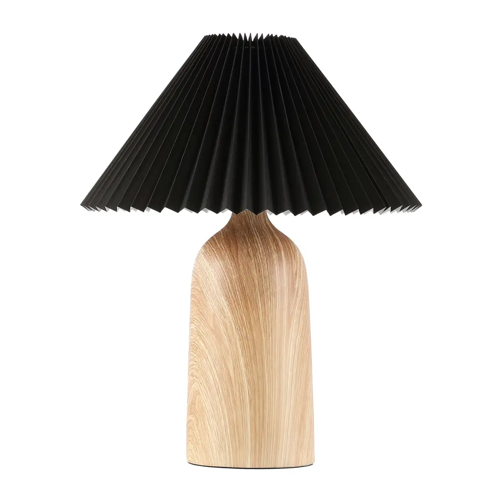 Fabi, 19 Inch, Black/Natural, Resin Table Lamp