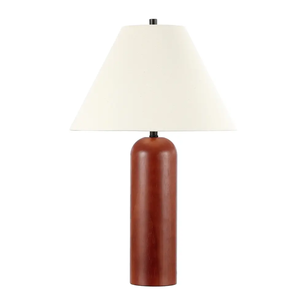 Rennie, 25.5 Inch, Walnut, Wood.Metal Table Lamp