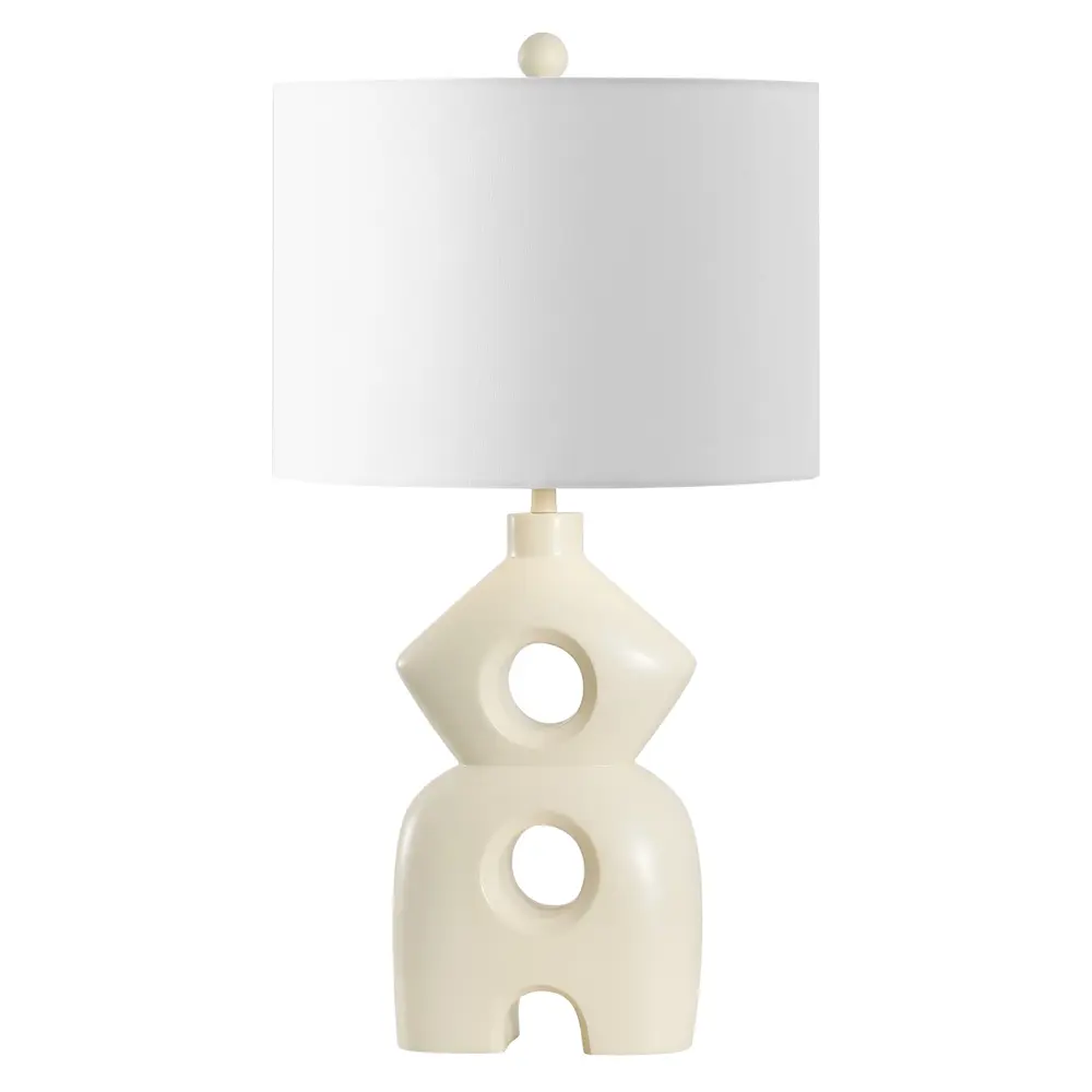 Era, 25 Inch, Cream, Resin Table Lamp